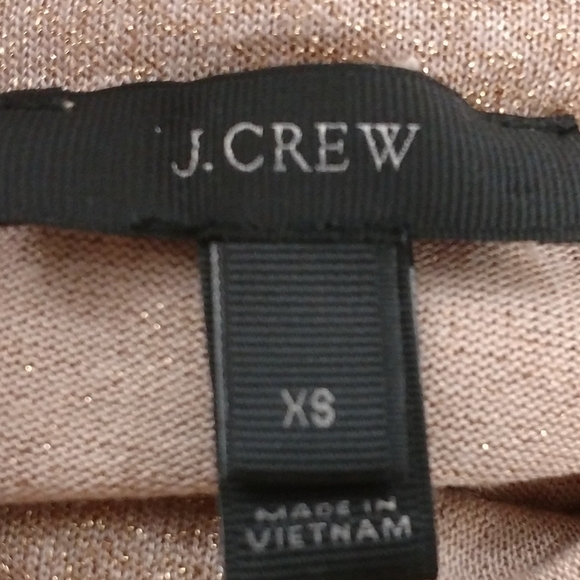 J. Crew Tan With Metallic Gold Flake Turtleneck - Picture 9 of 11